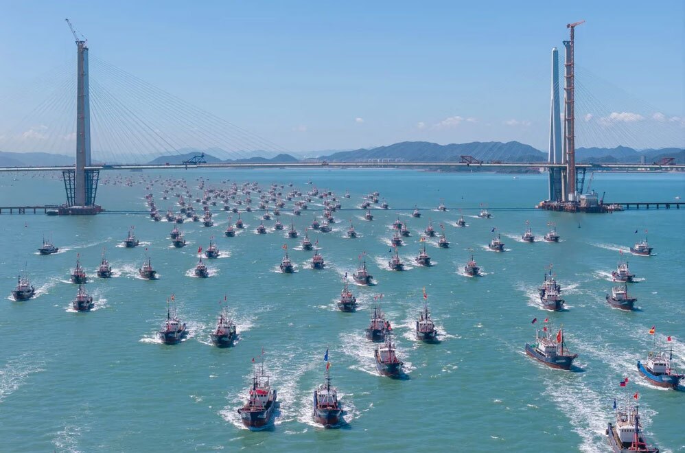 آغاز فصل صید ماهی در سواحل شرقی چین