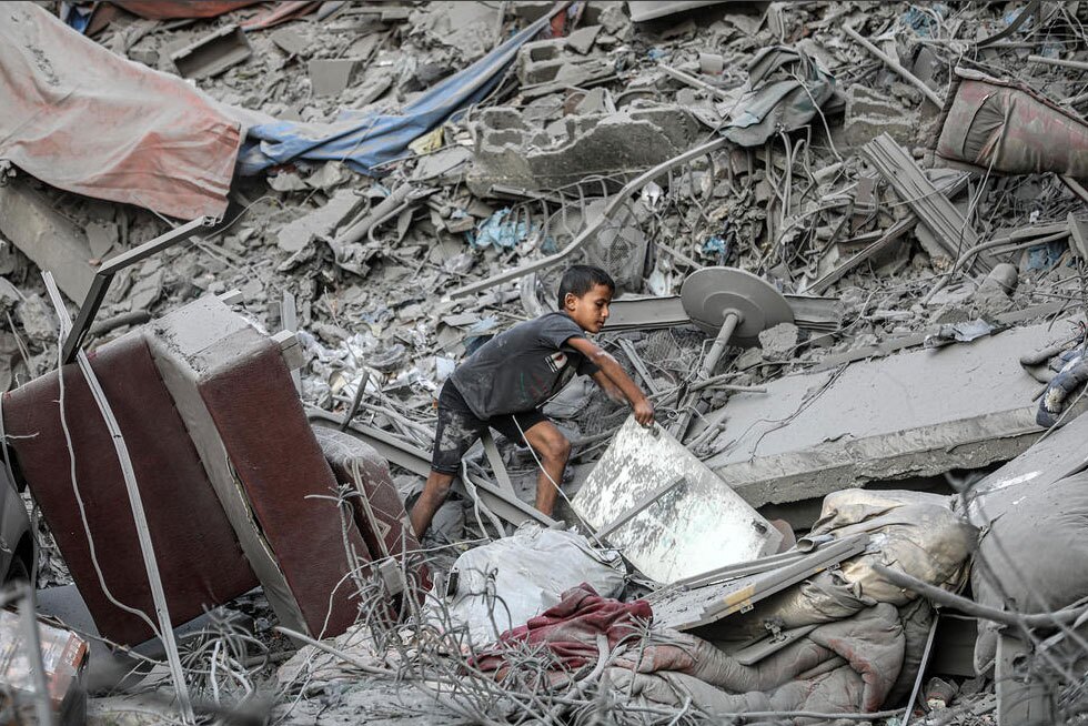 بمباران خانه های مردم در غزه