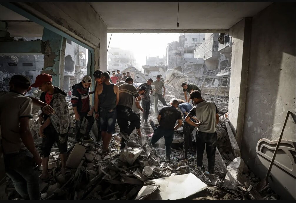 بمباران خانه های مردم در غزه