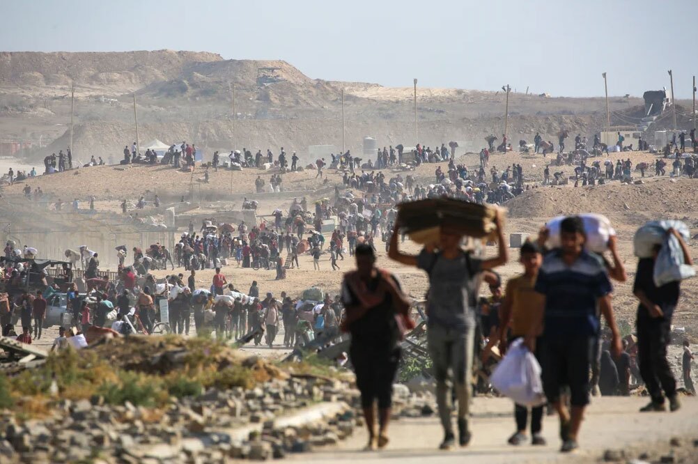 کوچ اجباری مردم شهر غزه 