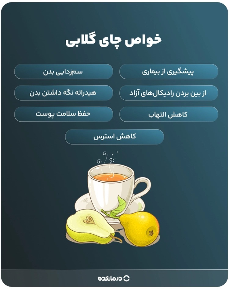 ۱۰ فایده شفابخش چای گلابی