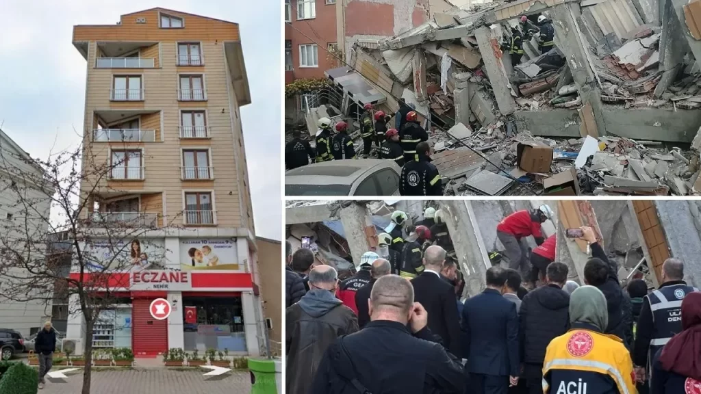 ریزش ساختمان پنجطبقه در ترکیه؛ ۵ نفر زیر آوارند ریزش ساختمان پنجطبقه در ترکیه؛ ۵ نفر زیر آوارند
