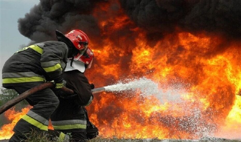 آتش‌سوزی در انبار لبنیات میهن