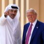 دیدار غیرمنتظره ترامپ با امیر قطر در حین توقف سوختگیری در دوحه ترامپ