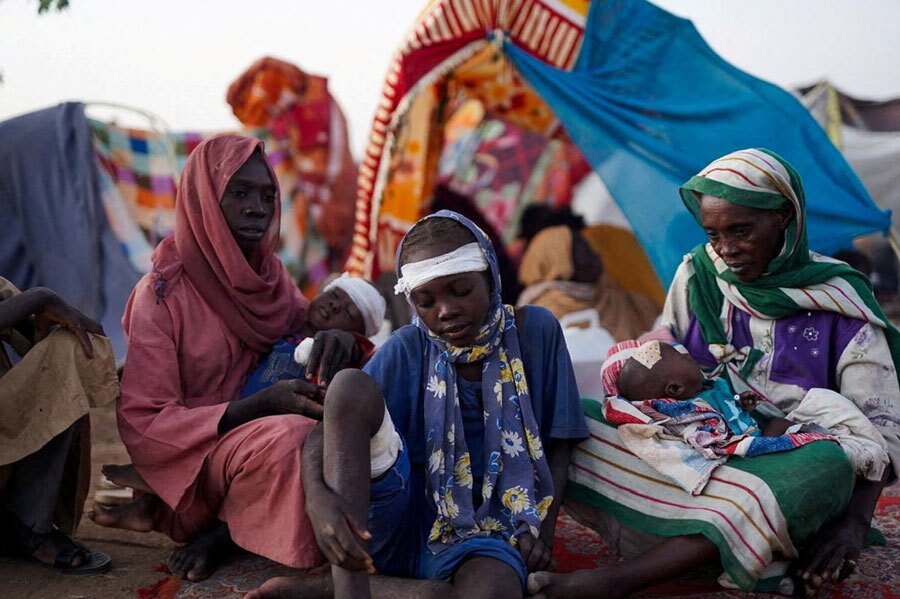 آوارگان گریخته از شهر جنگ زده "الفاشر" سودان