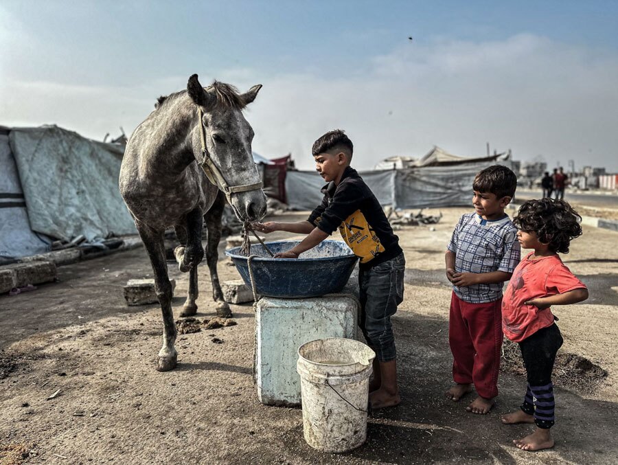 اردوگاه نصیرات در شمال نوار غزه