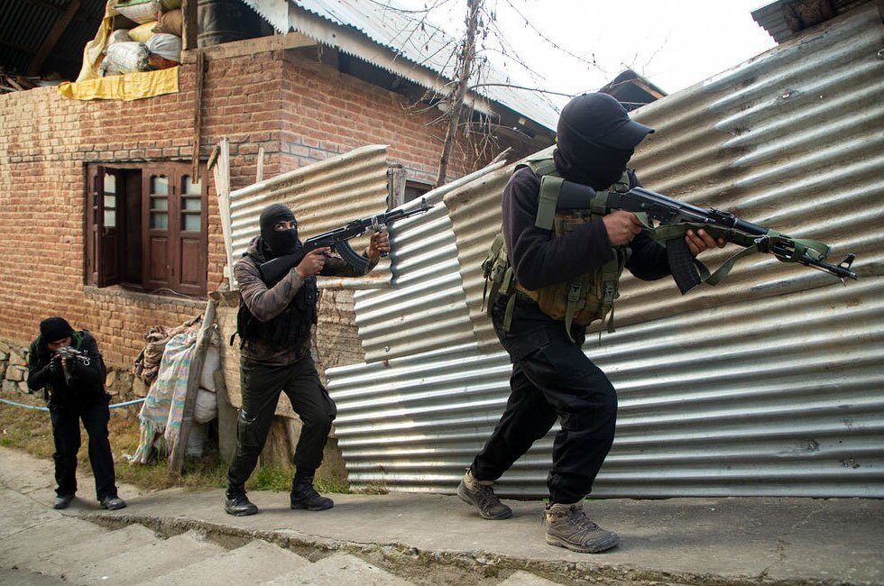 نیروهای امنیتی هند در کشمیر 