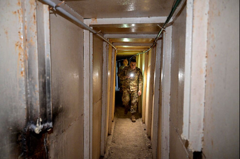 ورودی یکی از تونل های حزب الله در جنوب لبنان