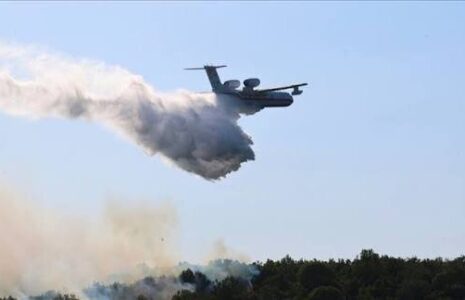 پرواز اضطراری هواپیماهای ترکیه برای کمک به ایران آتش سوزی البت