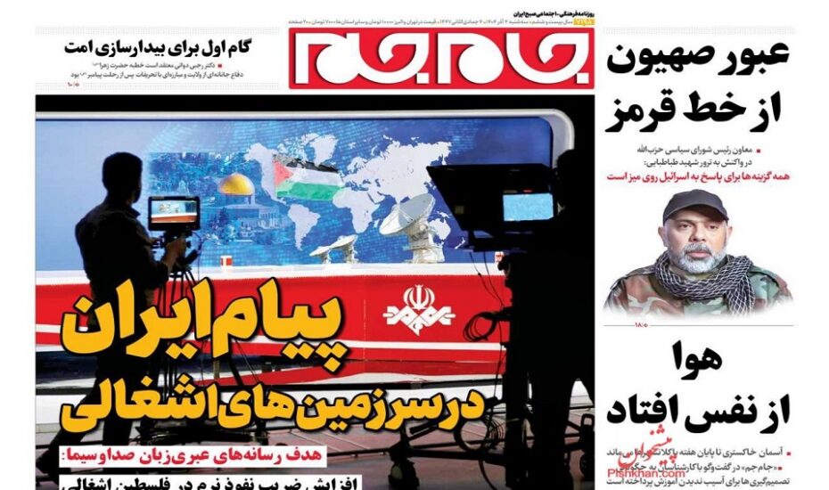 صفحه اول روزنامه ها