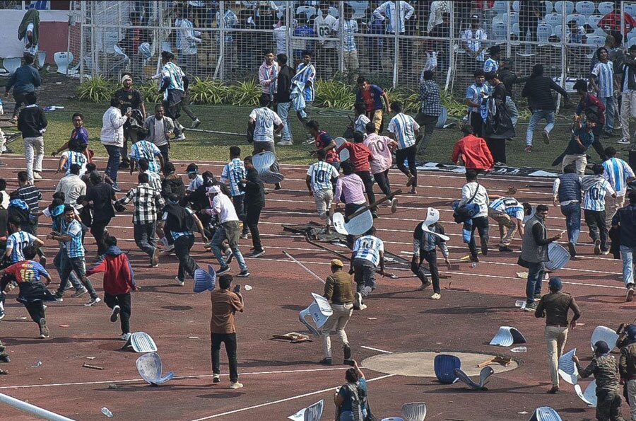 حضور لیونل مسی به آشوبی بزرگ در استادیوم شهر کلکته هند