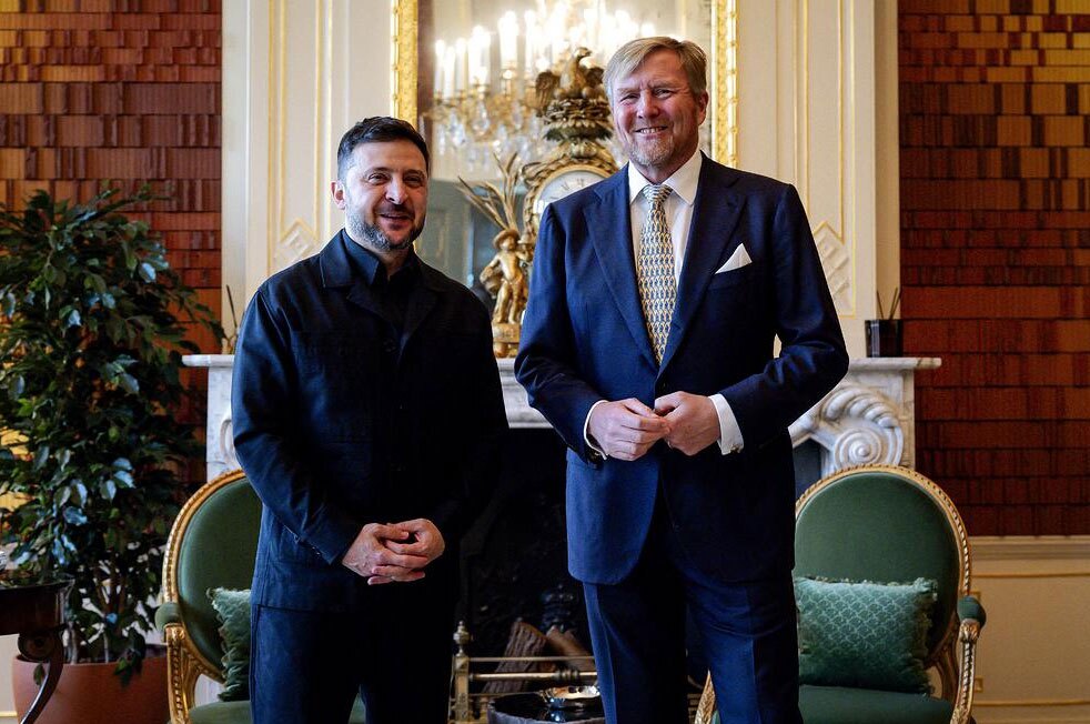 دیدار زلنسکی و پادشاه هلند در شهر لاهه