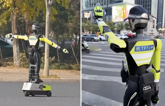 چین از ربات انساننمای راهنمای ترافیک رونمایی کرد؛ آغاز فصل تازهای در مدیریت شهری ربات انساننمای ترافیکی