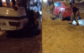 تصادف زنجیره‌ای سه خودروی سواری در اتوبان قشم