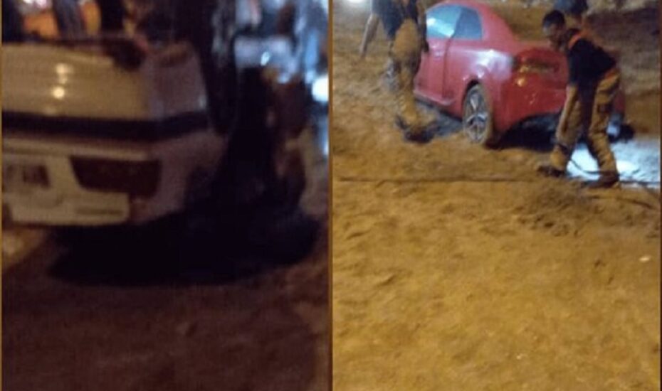 تصادف زنجیره‌ای سه خودروی سواری در اتوبان قشم