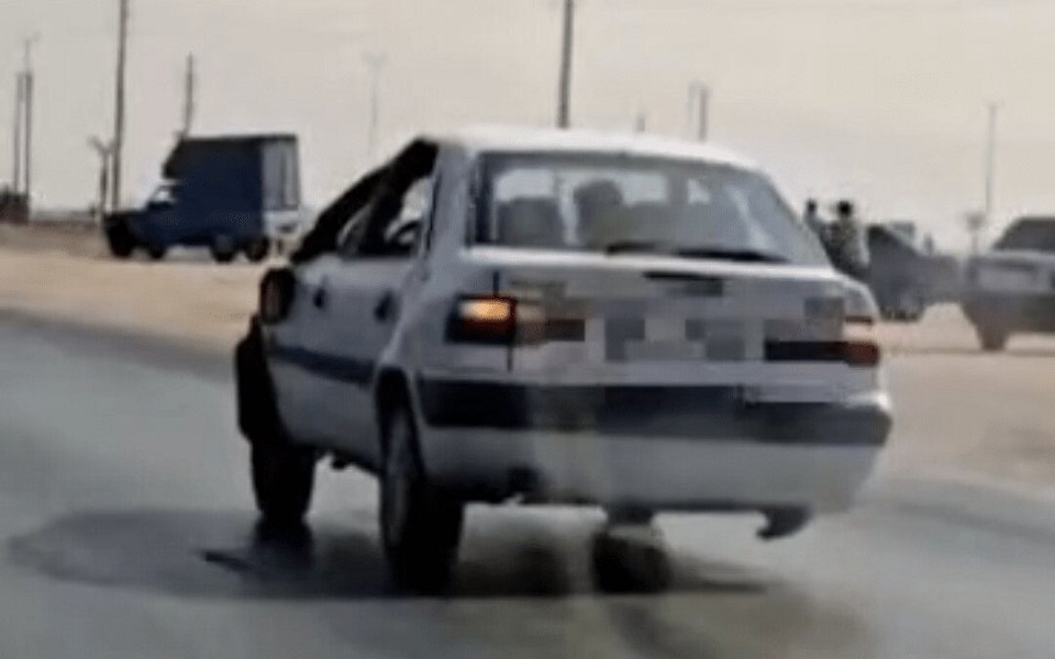 توقیف زانتیای متحرک ۳چرخ در شیراز