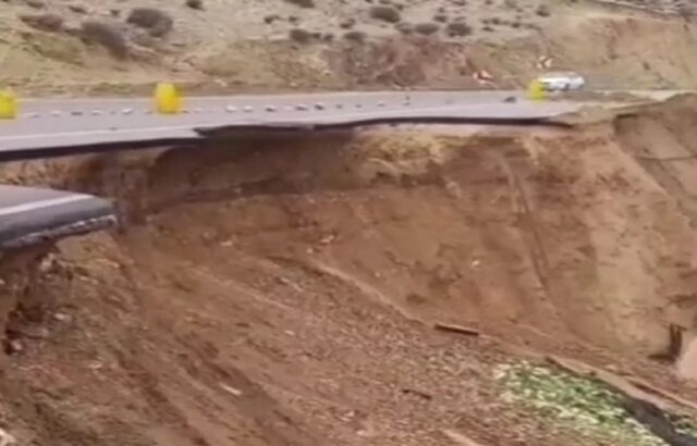 رانش زمین در جاده خوزستان