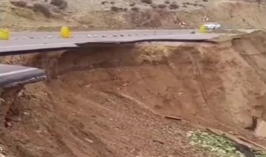 رانش زمین در جاده خوزستان
