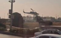 فرود غیرمنتظره هلیکوپتر در میدان آزادی تهران/ فیلم فرود غیرمنتظره هلیکوپتر در میدان آزادی تهران