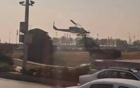 فرود غیرمنتظره هلیکوپتر در میدان آزادی تهران/ فیلم فرود غیرمنتظره هلیکوپتر در میدان آزادی تهران