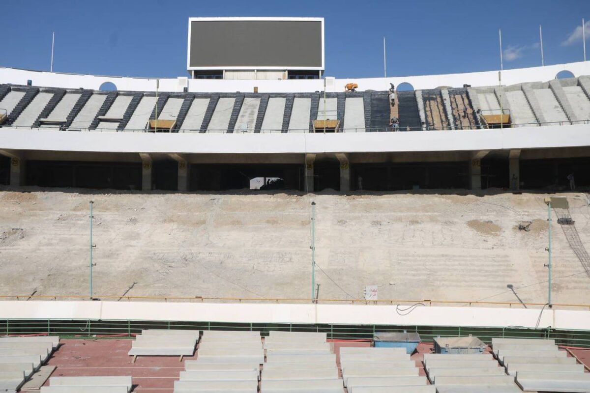 جدیدترین تصاویر از بازسازی ورزشگاه آزادی ورزشگاه آزادی