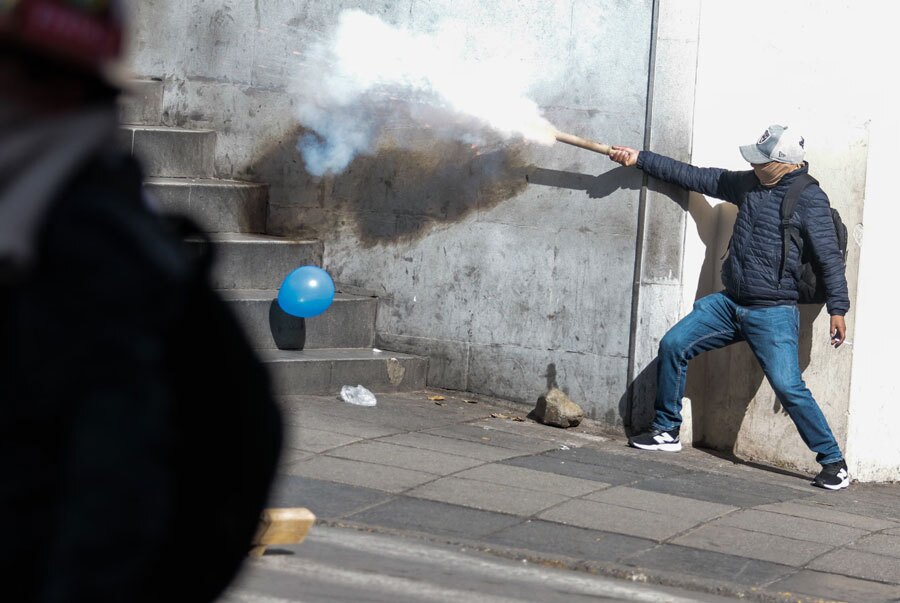 تظاهرات در پایتخت بولیوی 