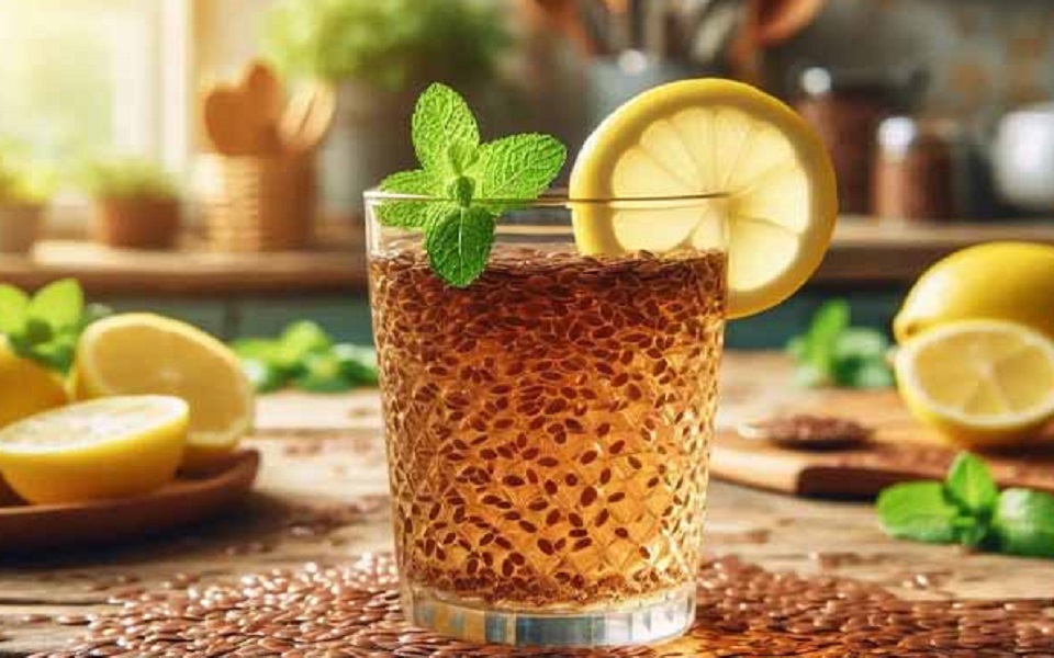 خیسانده تخم کتان جایگزین برای چای و قهوه صبحگاهی