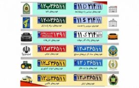 معنی حروف الفبا در پلاک خودرو