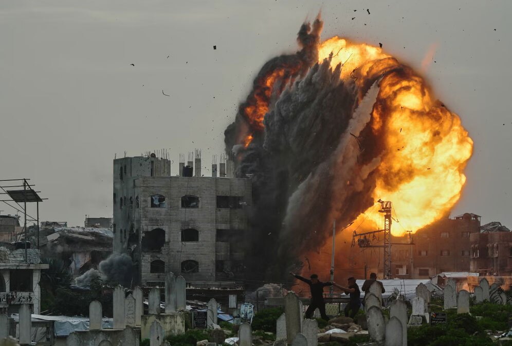 بمباران محله زیتون غزه 