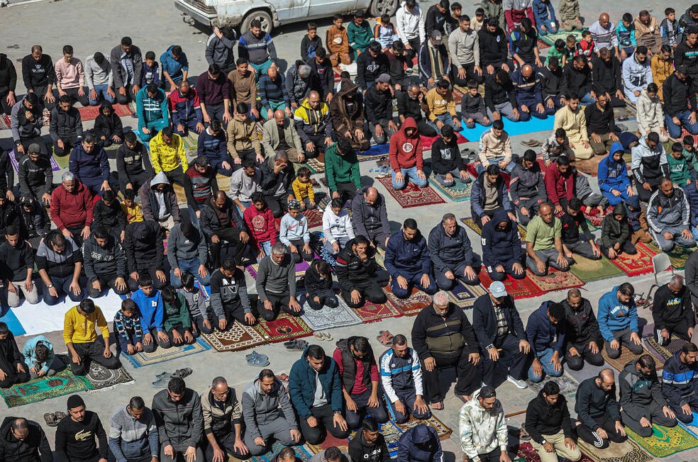 اولین نماز جمعه ماه مبارک رمضان در نوار غزه