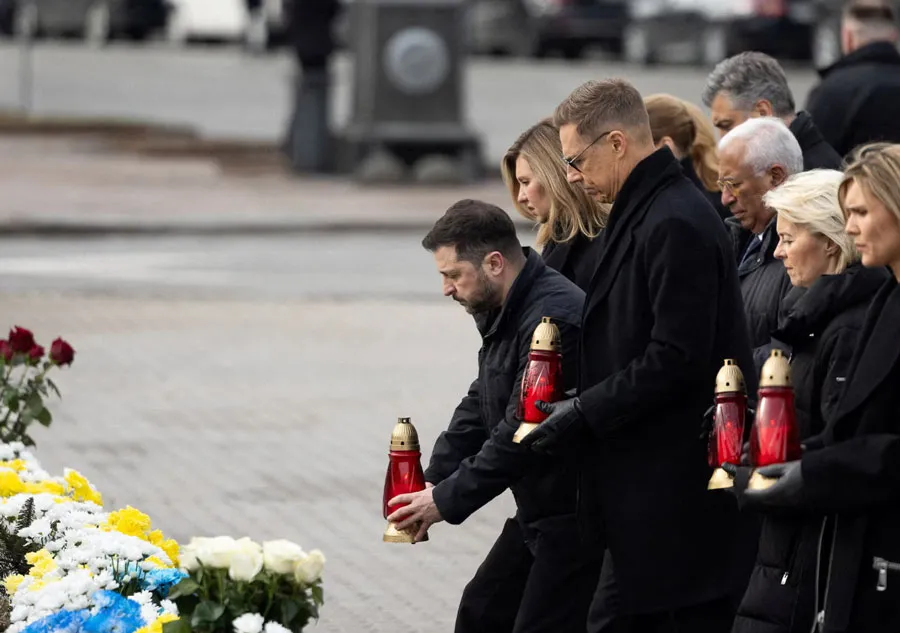 برگزاری مراسم چهارمین سالگرد حمله روسیه به اوکراین