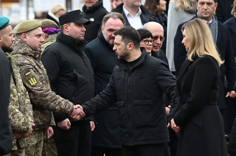 برگزاری مراسم چهارمین سالگرد حمله روسیه به اوکراین