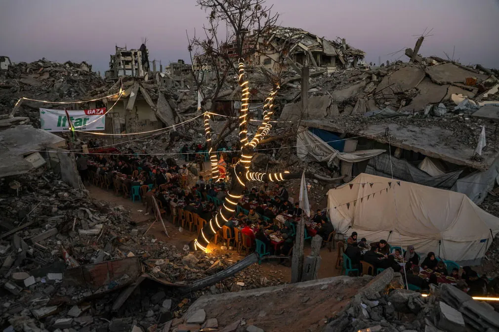 ضیافت افطار در نوار غزه