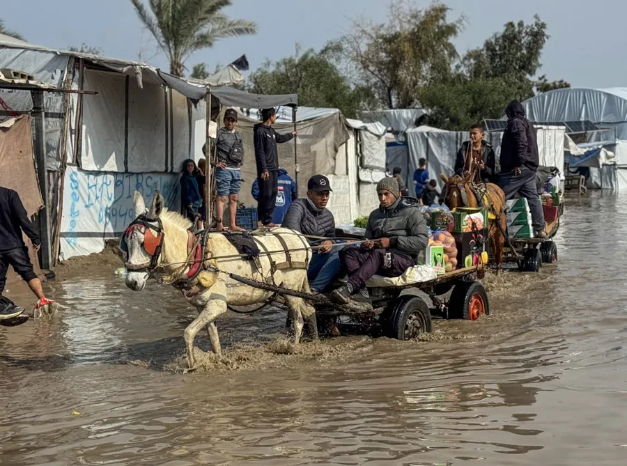 سیلاب در شهر خان یونس