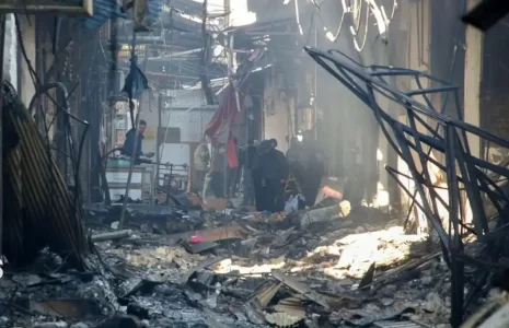 آتش سوزی بازار رشت