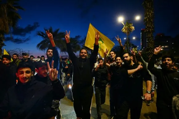 تجمع طرفداران حزب الله لبنان در بیروت