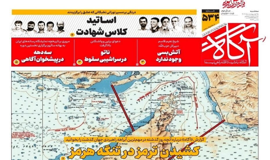 صفحه اول روزنامه ها