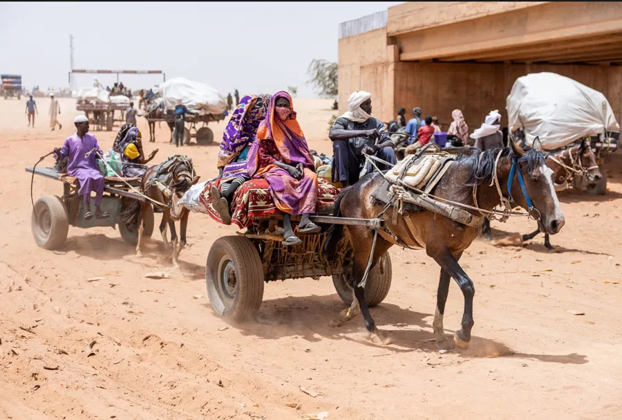 عبور آوارگان جنگ داخلی سودان از مرز چاد