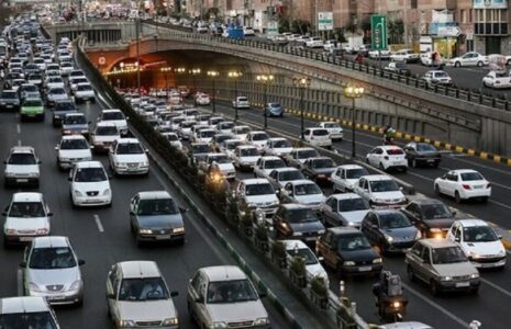 وضعیت ترافیک تهران در آخرین روز خرداد ماه ۱۴۰۵