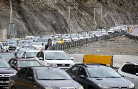 ترافیک سنگین در جاده های چالوس و هراز