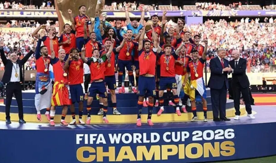 پوستر قهرمانی اسپانیا در جام جهانی ۲۰۲۶