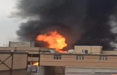 حریق در شهرک صنعتی نصیرآباد در جنوب غرب تهران
