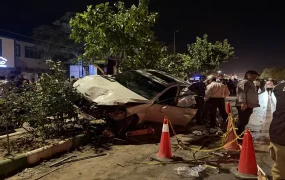 برخورد خودرو شهروندان مشهدی