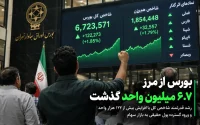 بورس از مرز ۶.۷ میلیون واحد گذشت