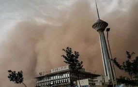 وزش باد نسبتاً شدید تهران